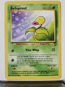 Bellsprout 66/130 - LP - Base 2 Set Pokemon Card - $2 Combined Shipping - Image 1