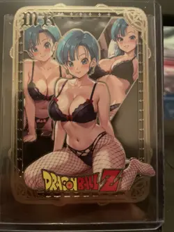 Dragon Ball Z CCG Bulma Lingerie Waifu Metal Card 76/200 - Image 1