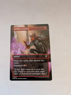 Faithless Looting (Borderless) Commander Masters Regular MTG NM - Image 1