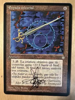MTG ARTIST PROOF Spanish Celestial Sword Time Walk AP Sketch Art Amy WEBER Magic - Image 2
