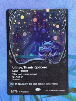 1x GALAXY FOIL Uthros, Titanic Godcore, NM, EOE, Magic: the Gathering, MtG - Image 1