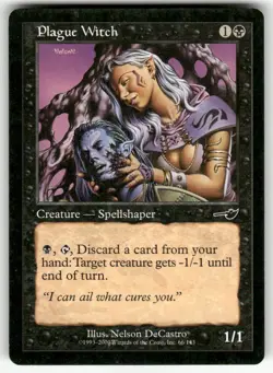 PLAGUE WITCH #66 MTG NEMESIS - Image 1