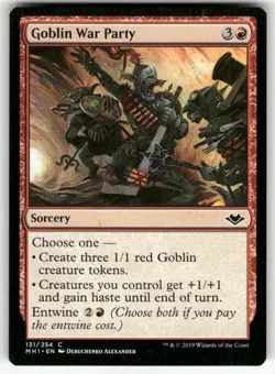 GOBLIN WAR PARTY #131 MTG MODERN HORIZONS - Image 1