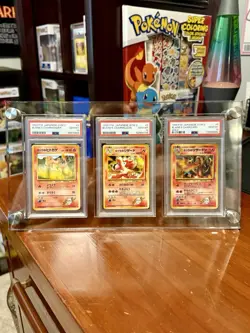 Pokemon Japanese Blaine’s Charmander, Charmeleon, Charizard PSA 10 🔥 - Image 1