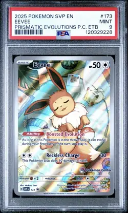 Eevee ETB Black Star Promo Pokemon Center Scarlet & Violet #173 PSA 9 MINT - Image 1