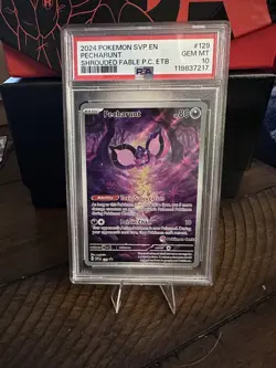 Pecharunt SVP 129 Pokemon Center PSA 10 Black Star Promo Shrouded Fable - Image 1