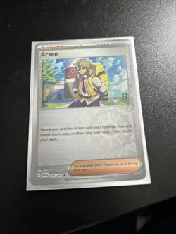 Pokemon TCG - Obsidian Flames #186/197 Arven Reverse Holo - Image 1