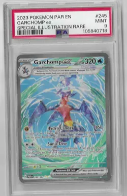 POKEMON PSA 9 2023 SV Paradox Rift Garchomp ex 245/182 SIR - Image 1