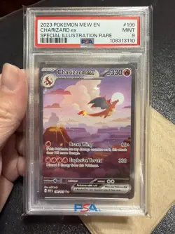 Pokemon 2023 Mew En-151 Special Illustration Rare #199 Charizard EX PSA 9 Mint - Image 1