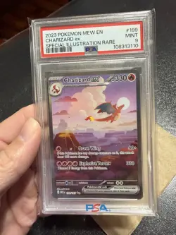 Pokemon 2023 Mew En-151 Special Illustration Rare #199 Charizard EX PSA 9 Mint - Image 5