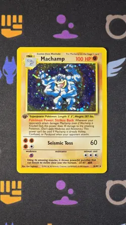 Machamp Holo 1st Ed 8/102 MP Pokemon Base Set Series - Image 1