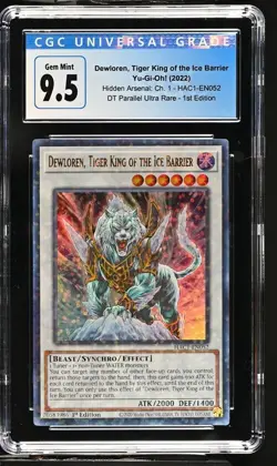 Yu-Gi-Oh! Dewloren, Tiger King of the Ice Barrier 2022 HAC1-EN052 CGC GMT 10 - Image 2