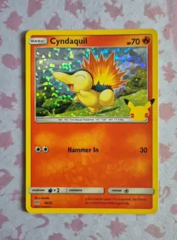Cyndaquil 10/25 Holo McDonalds 25th Anniversary 2021 - Pokemon Card TCG Lp - Image 1