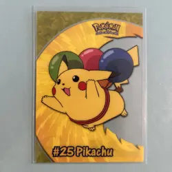 2000 Topps Pokemon TV Animation Edition Chrome Pikachu Balloons PCI Card NM/M - Image 1