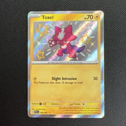 Pokemon Card Toxel 140/091 Shiny Rare Paldean Fates Near Mint - Image 1