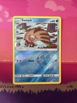 Pokemon Card Swinub Crimson Invasion Reverse Holo 19/111 Near Mint - Image 1