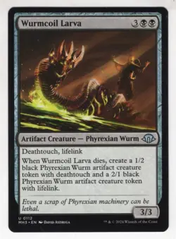 MTG Modern Horizons 3 Uncommon Card #112 Wurmcoil Larva - Image 1