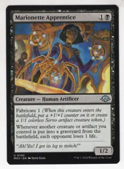 MTG Modern Horizons 3 Uncommon Card #100 Marionette Apprentice - Image 1
