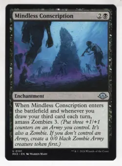 MTG Modern Horizons 3 Uncommon Card #101 Mindless Conscription - Image 1