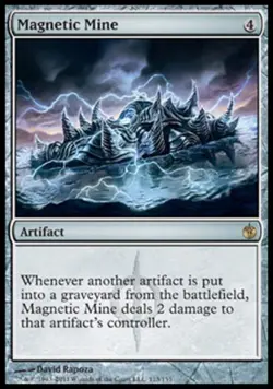 Magnetic Mine -Foil Medium Play MTG Mirrodin Besieged - Image 1