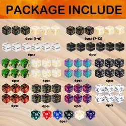 78 Pieces MTG Dice Counters Bulk Life Keyword Counter Dice Set Plus 1/+1 Buff... - Image 3