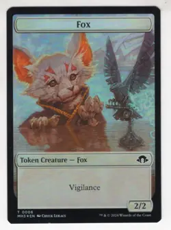 MTG Modern Horizons 3 Double Sided Foil Token #6/33 Fox / Servo - Image 1