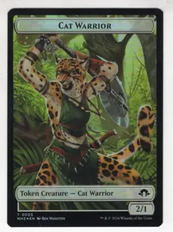 MTG Modern Horizons 3 Double Sided Foil Token #2/5 Eldrazi Spawn / Cat Warrior - Image 2