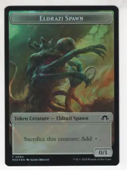 MTG Modern Horizons 3 Double Sided Foil Token #2/3 Eldrazi Spawn / Angel - Image 1
