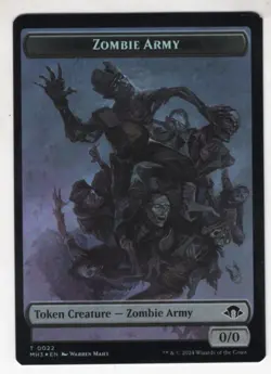 MTG Modern Horizons 3 Double Sided Foil Token #16/22 Germ / Zombie Army - Image 2