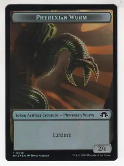 MTG Modern Horizons 3 Double Sided Foil Token #2/18 Eldrazi Spawn / Wurm - Image 2