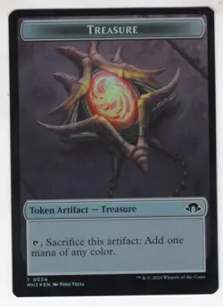 MTG Modern Horizons 3 Double Sided Foil Token #16/34 Phyrexian Germ / Treasure - Image 2