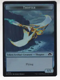 MTG Modern Horizons 3 Double Sided Foil Token #13/33 Thopter / Servo - Image 1