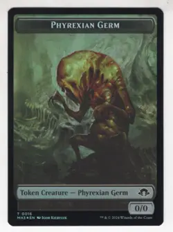 MTG Modern Horizons 3 Double Sided Foil Token #3/16 Angel / Phyrexian Germ - Image 2