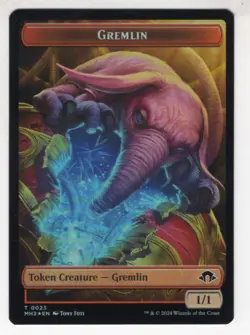 MTG Modern Horizons 3 Double Sided Foil Token #23/33 Gremlin / Servo - Image 1