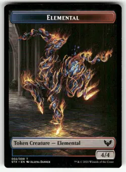 Elemental (2) // Fractal (3) Double-Sided Token MTG Strixhaven - Image 1