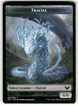 Elemental (2) // Fractal (3) Double-Sided Token MTG Strixhaven - Image 2