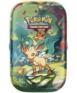 Pokemon Scarlet and Violet Prismatic Evolutions Mini Tins, Sealed, Leafeon - Image 1