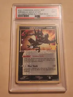 2021 POKEMON SWSH BLACK STAR PROMO #144 GRENINJA-GOLD STAR PSA 9 - Image 1