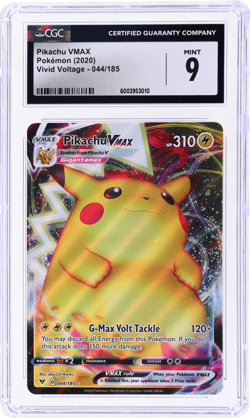 2020 Pokemon Sword and Shield Vivid Voltage Pikachu Vmax #44 CGC 9 - Image 1