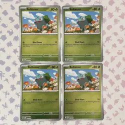 x4 Bulbasaur 001/132 4x Mega Evolution Pokemon TCG Playset Reverse Holo NM - Image 1