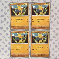 4x Hariyama Holo 3x Makuhita Pokemon TCG Mega Evolution Playset NM - Image 2
