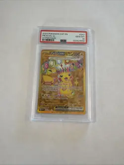 Pokemon Pikachu EX TCG Hyper Rare Card 247/191 Surging Sparks, PSA 10 - Image 1