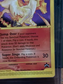 Pokemon Rapidash 51/53 WOTC Black Star Promo E Series Pokemon Card LP Rare Vtg - Image 2