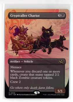 MtG DFT Cryptcaller Chariot #306 Borderless Non - Foil - Image 1