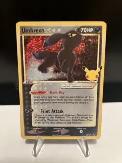 Pokemon TCG Umbreon Gold Star 17/17 Celebrations Classic Collection Holo NM+ - Image 1