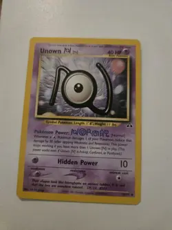Pokemon TCG Retro Vintage Unown N Neo Discovery 50/75 Regular Uncommon LP - Image 1