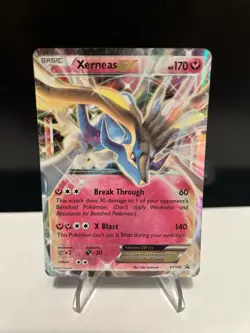 Xerneas EX (Shiny) XY149 Pokemon XY Black Star Promo Rare Holo TCG 2016 (LP+) - Image 1