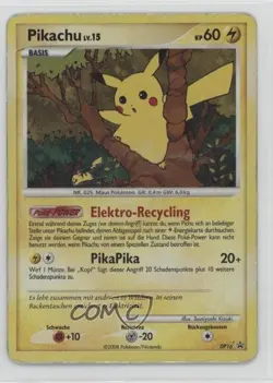 Pikachu Holo German Pokemon Diamond & Pearl Black Star Promo #DP16 2007 - Image 1