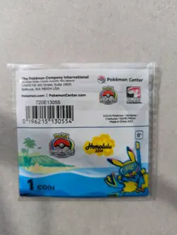Pokemon World Championships 2024 Pikachu Metal Coin Honolulu NEW & SEALED - Image 2