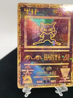 1999 Movie Black Star Promo Pokemon TCG Pokemon Ancient Mew Holographic SWIRL LP - Image 4